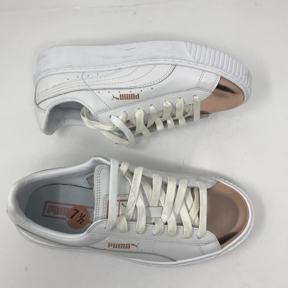 puma basket rose gold